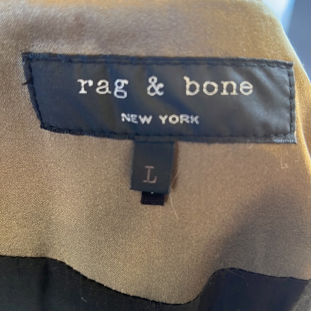 Rag & Bone silk Bomber jacket like new size L - Picture 6 of 6
